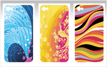 iPhoneやスマートフォンのケースに、オリジナルな吸着カラーシールで装飾が出来ます。